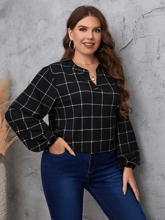 Crystal Women's Casual Plus Size Blouse