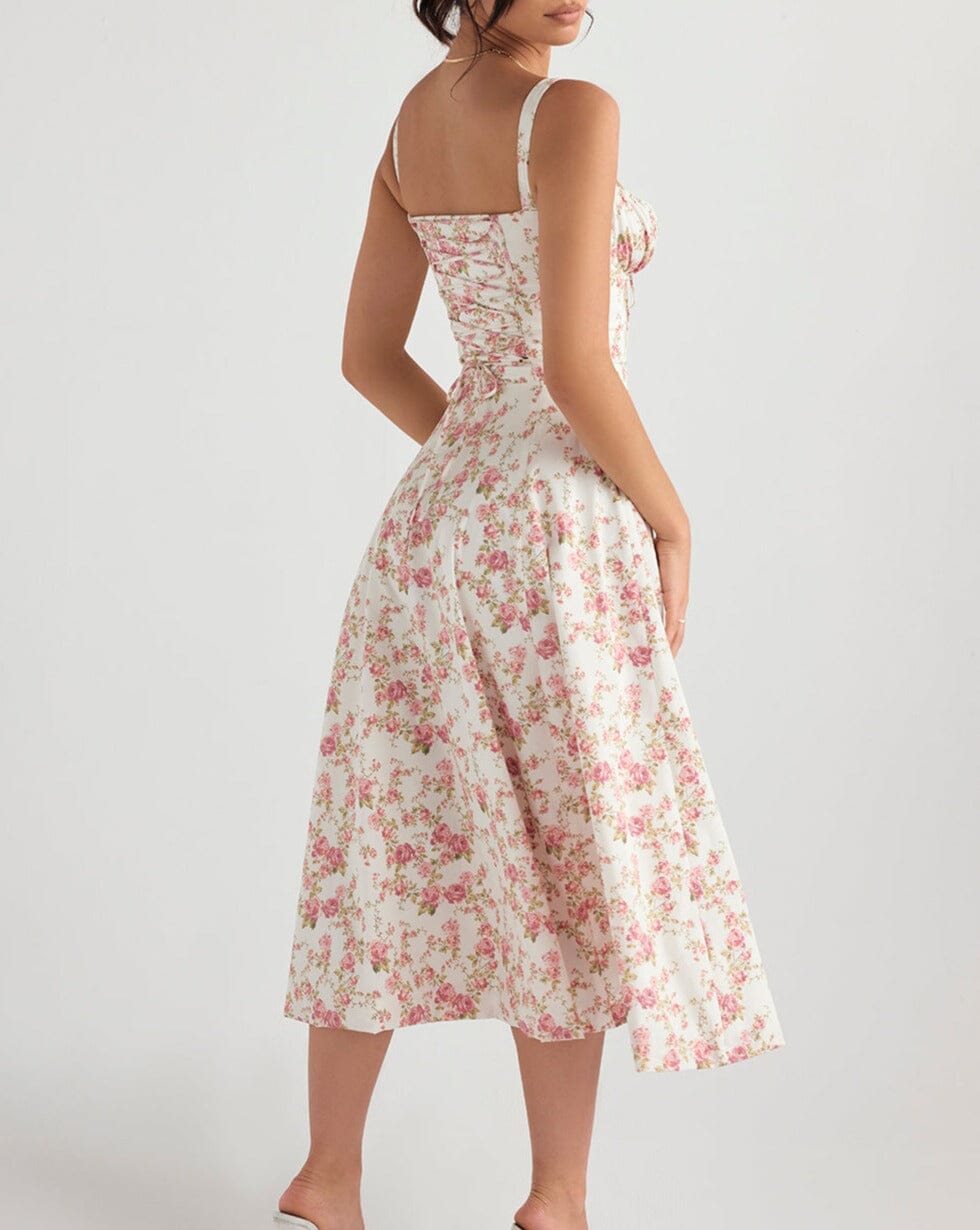 Floral Midi Dress with Side Slit