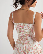 Floral Midi Dress with Side Slit