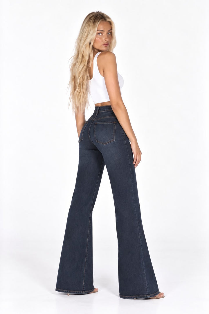 Alessia Dark Indigo Flare Jeans