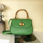 Women's Handbag with Bamboo Handle