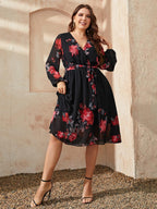 Venise Women's Wrap Plus Size Dress