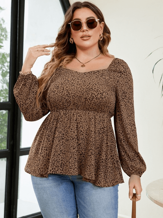 Savana Women's Casual Plus Size Blouse