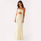 Floral Cut Out Backless Summer Dress