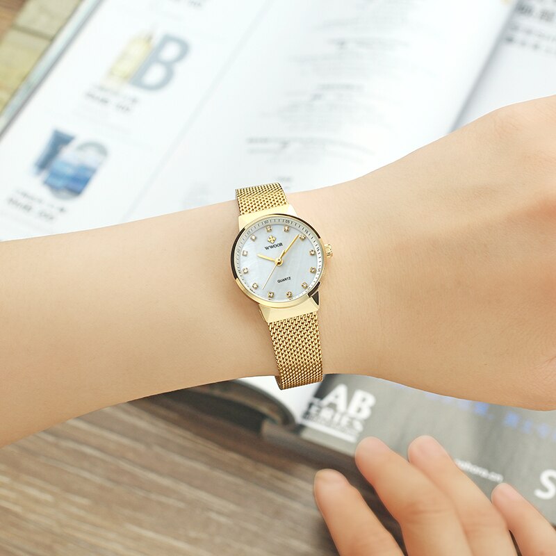 Casual 18K Gold-Plated Women's Watch
