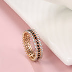 Women's Delicate Rose Gold Ring with Zirconias