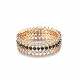 Women's Delicate Rose Gold Ring with Zirconias