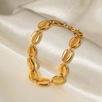Women's Shell Bracelet in 18K Gold Plated Stainless Steel