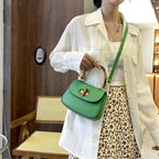 Women's Handbag with Bamboo Handle