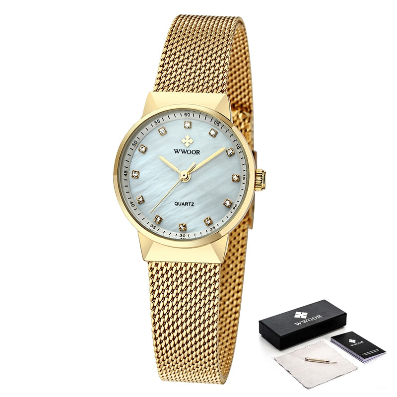 Casual 18K Gold-Plated Women's Watch