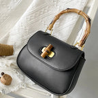 Women's Handbag with Bamboo Handle