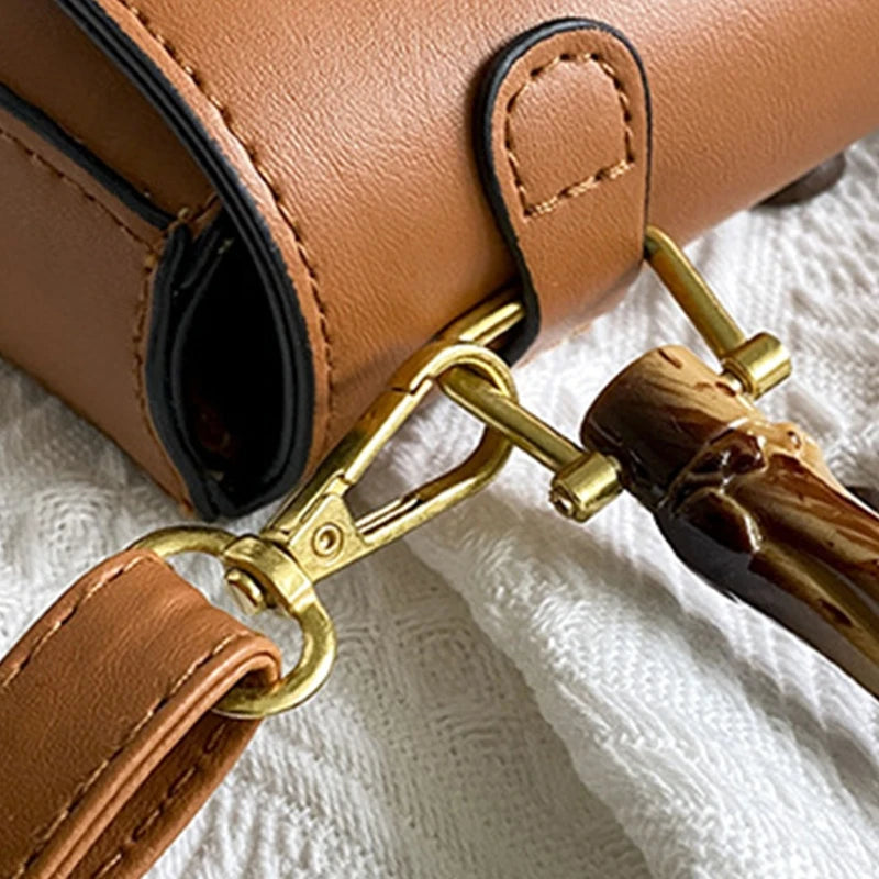 Women's Handbag with Bamboo Handle