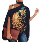 Brenda Women's High Neck Cold Shoulder Blouse