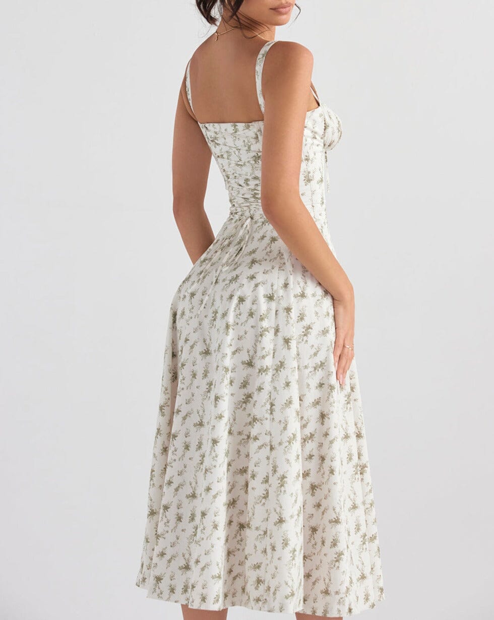 Floral Midi Dress with Side Slit