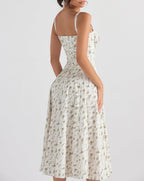 Floral Midi Dress with Side Slit