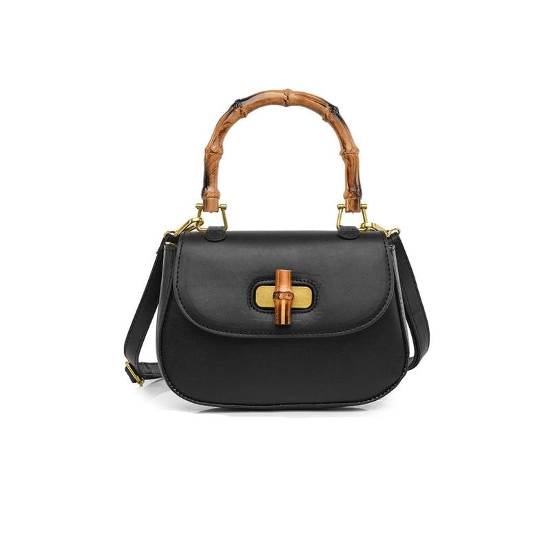 Women's Handbag with Bamboo Handle