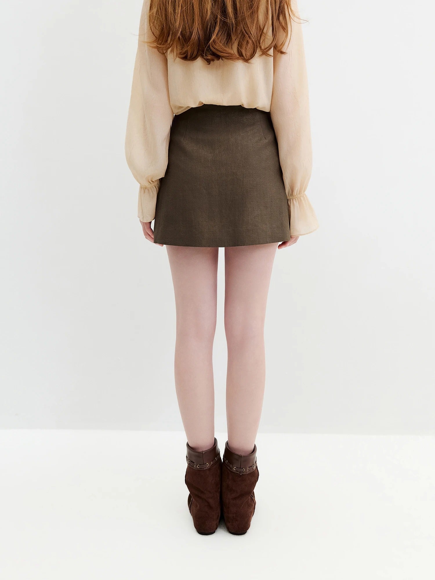Beaded A-Line Mini Skirt