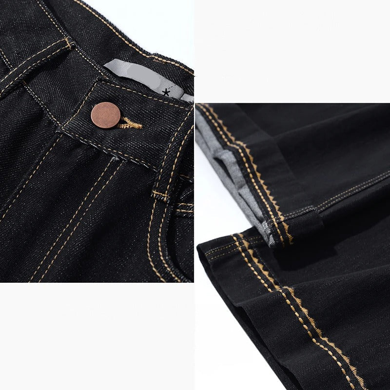 Embroidered Wide-Leg Jeans